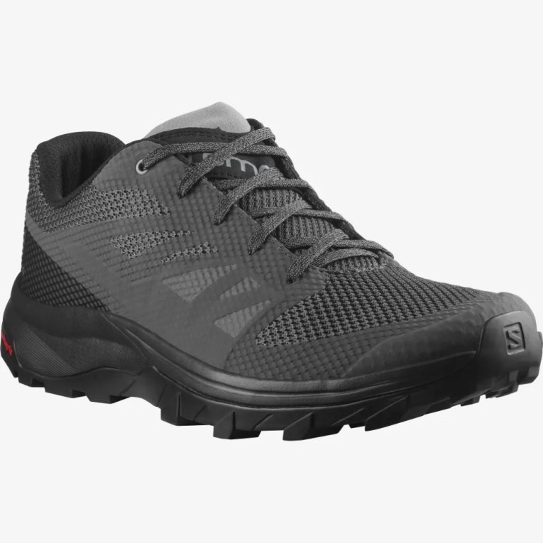 Tenis Senderismo Salomon Outline Hombre Negros | MX GFPK821